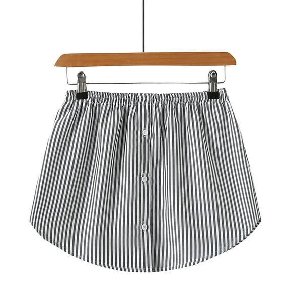 Patlollav Womens Layered Tiered Sheer Stripe Print Extender Half Slip Plus Size Skirt