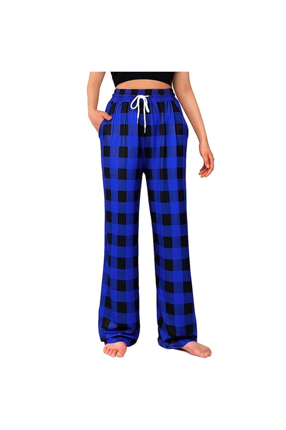 Womens Pajama Pants,Fashion Casual Loose Pocket Drawstring Print Trousers