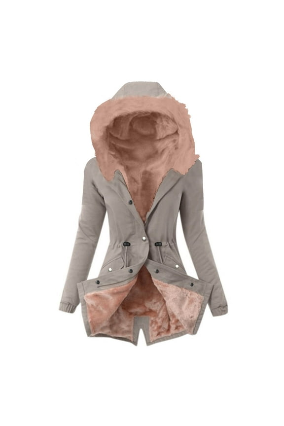 Coats for Women,Flash Picks Ladies Lining Coat Women's Winter Warm Thick Long Jacket Hooded Overcoat
