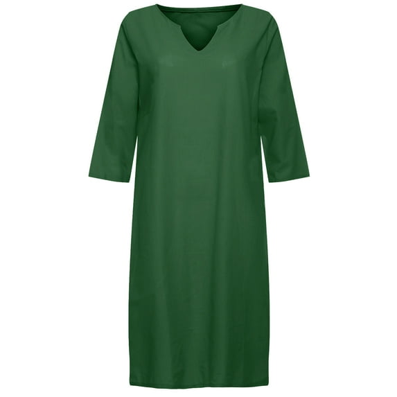 Patlollav Dresses for Women Casual Sexy Round Neck Print Summer 1/2 Sleeve Dress