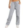 thumbnail image 1 of Patlollav Fall Pants Womens Fashion Solid Color Wide Leg Sweatpants S-2XL, 1 of 6