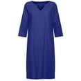 thumbnail image 1 of Patlollav Fashion Women Casual Sexy Round Neck Print Summer 1/2 Sleeve Dress, 1 of 6