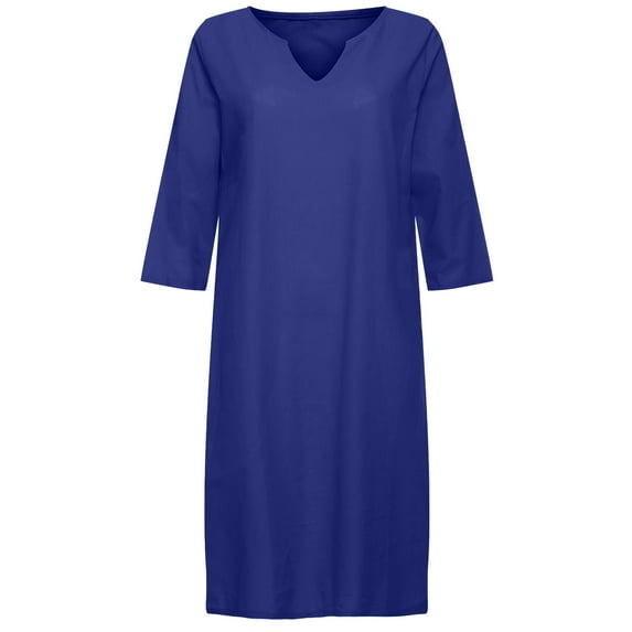 Patlollav Fashion Women Casual Sexy Round Neck Print Summer 1/2 Sleeve Dress