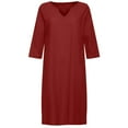 thumbnail image 1 of Patlollav Fashion Women Casual Sexy Round Neck Print Summer 1/2 Sleeve Dress, 1 of 6