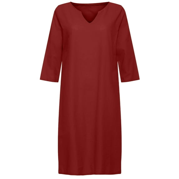 Patlollav Fashion Women Casual Sexy Round Neck Print Summer 1/2 Sleeve Dress