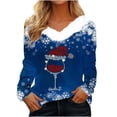 thumbnail image 1 of Patlollav Gifts for Women Christmas Tops,Ladies Plush Tops Long Sleeve Slim Fitting Bottom T-Shirt, 1 of 6