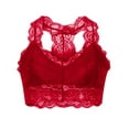 thumbnail image 1 of Patlollav Lingerie for Women's Plus Size Vest Crop Wire Free Bra Lace Lingerie Sexy V-Neck Underwear, 1 of 6