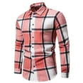 thumbnail image 1 of Patlollav Men Casual Fashion Plaid Turn-Down Collar Button Long Sleeve Shirt Blouse, 1 of 6