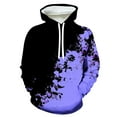thumbnail image 1 of Patlollav Men Hooded Sweatshirts Casual Fashion Round Neck Print Pullover Long Sleeve Tops Purple XXXXL, 1 of 4