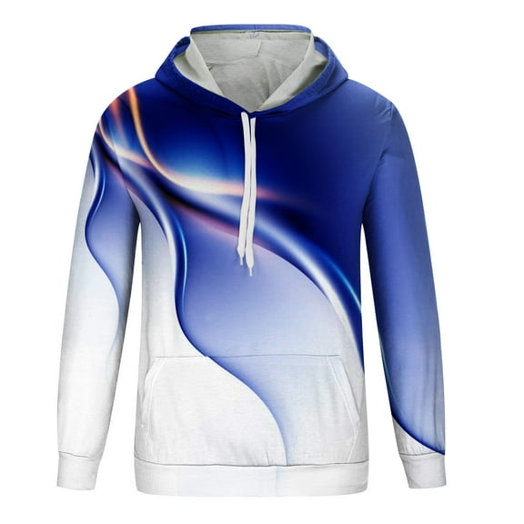 Patlollav Men Sweatshirts Casual Fashion Round Neck Print Pullover Long Sleeve Tops