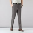 thumbnail image 1 of Patlollav Mens Cotton Pants Summer Straight Leg Daily Thin Casual Business Pants Trousers, 1 of 6