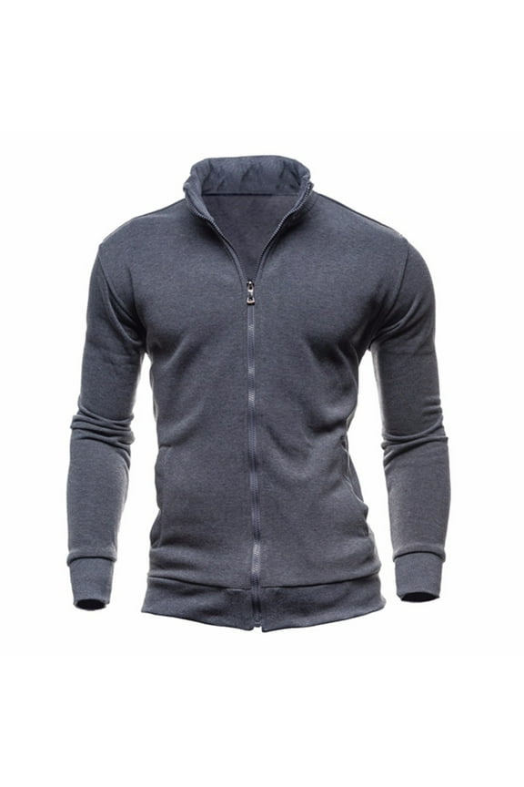 Mens Sweaters Fall Fashion Solid Color Casual Jacket Coats