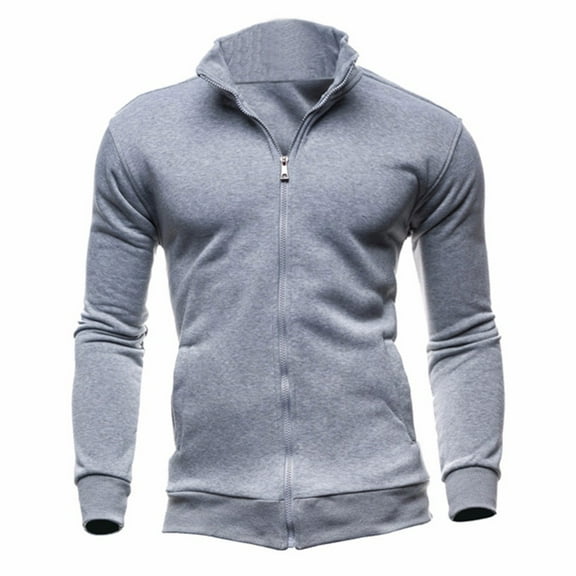 Patlollav Mens Sweaters Fall Fashion Solid Color Casual Jacket Coats
