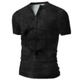 thumbnail image 1 of Patlollav Mens T-Shirts Short Sleeve Print Round Neck Pullover Blouse, 1 of 6