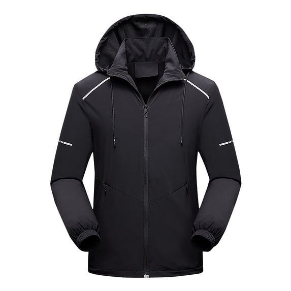 Patlollav Mens Warm Jackets,Detachable Cap,Dirt-Proof,Wind-Proof,Tear-Resistant Zipper Coat
