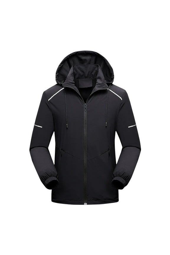 Mens Warm Jackets,Detachable Cap,Dirt-Proof,Wind-Proof,Tear-Resistant Zipper Coat