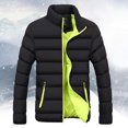 thumbnail image 1 of Patlollav Mens Winter Jacket Plus Size Warm Slim Fit Thick Bubble Coat Casual Outerwear, 1 of 6