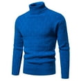 thumbnail image 1 of Patlollav Mens Winter Sweater Pullover Bottom Knit Color Blocking Sweaters Tops, 1 of 5