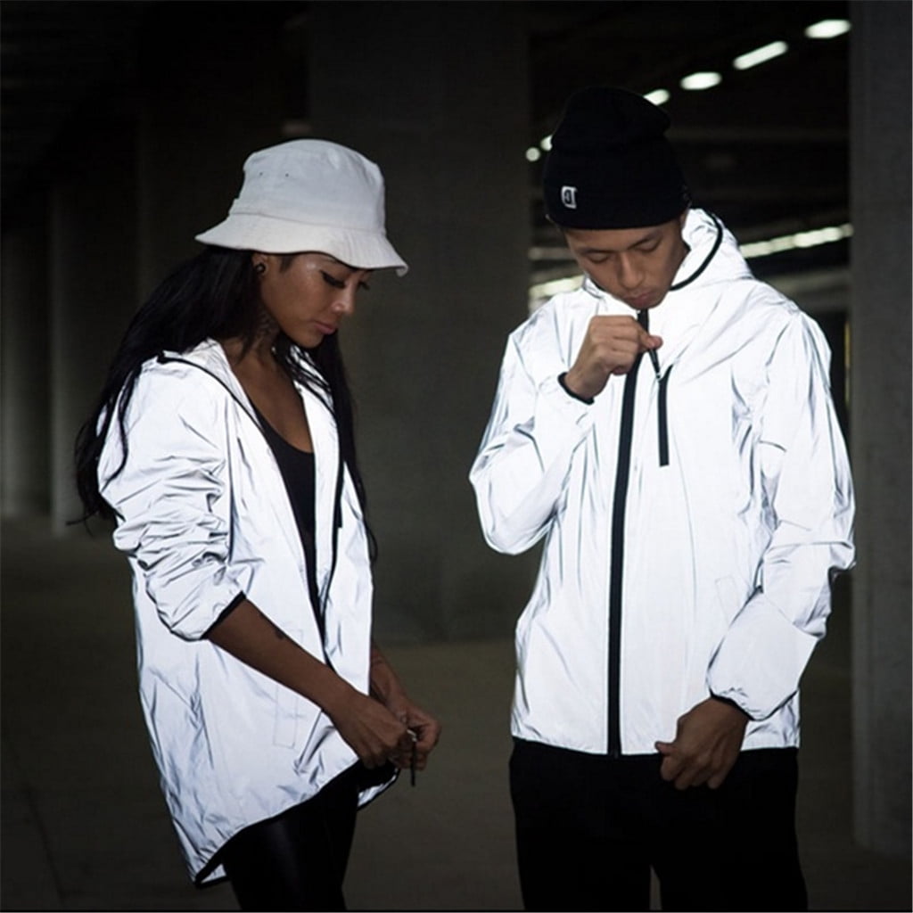 Reflective Jacket Men/women Harajuku Windbreaker Jackets Hooded Streetwear