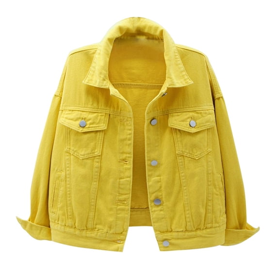 Patlollav New Women Spring and Warm Solid Long Sleeve Jacket Outerwear