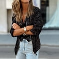 thumbnail image 1 of Patlollav New 2024 Womens Casual Hoodless Long-Sleeved Sequin Jacket, 1 of 6