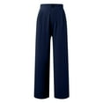 thumbnail image 1 of Patlollav Palazzo Trousers for Women Loose Casual Comfortable Solid Color Straight Leg Wide Leg Pants, 1 of 6