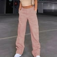thumbnail image 1 of Patlollav Pants Womens Spring/Summer 75%Rayon 25%Polyester Casual Workwear Pocket Pants, 1 of 6