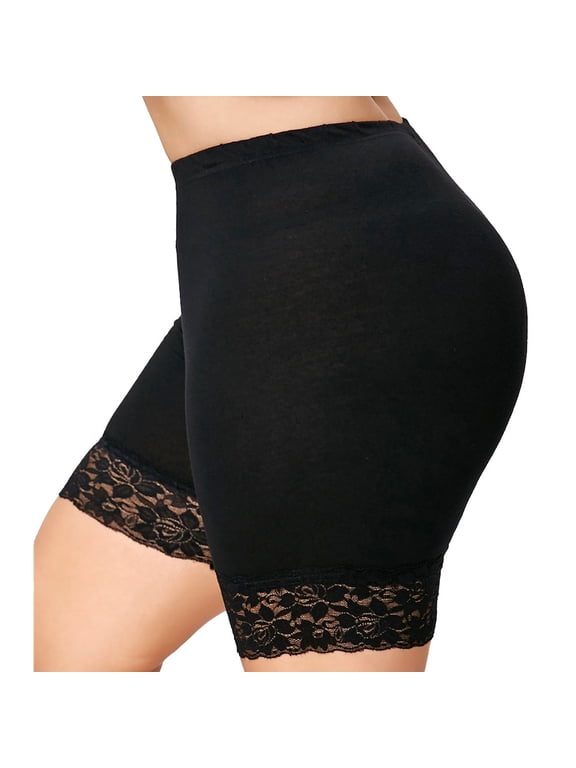 Pants for Women's Plus Size Mid Waist Lace Hot Shorts Elastic Sports Pants Trousers Trunks