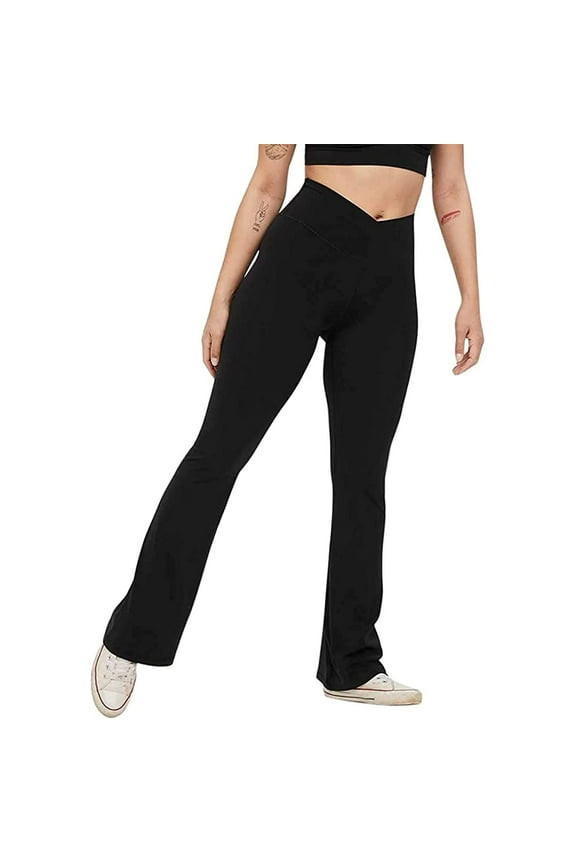 Pants for Women's Workout Leggings Stretch Non-See Through Bootcut Yoga Pants