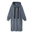 thumbnail image 1 of Patlollav Plus Size Womens Hooded Sweatshirts Long Velvet Loose Casual Long Sleeve Tops, 1 of 6