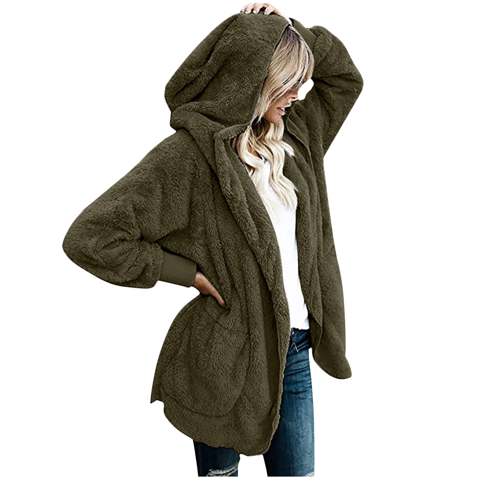 Women's Cozy Oversized Hooded Cardigan