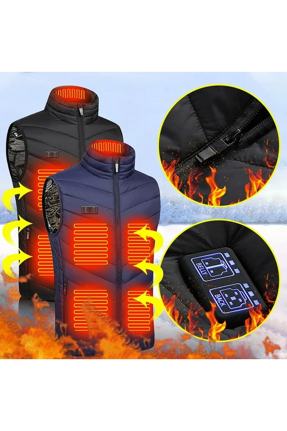 Plus Size Heated Vest Mens/Womens Coats Winter Jacket