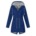 thumbnail image 1 of Patlollav Plus Size Raincoat Womens Waterproof Long Hooded Trench Coats Lined Windbreaker Travel Jacket, 1 of 6