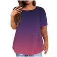 thumbnail image 1 of Patlollav Plus Size Shirts For Women Summer Tie Dye Short Sleeve Tshirt Cozy Crewneck Tunic Tops 2024 Classic Work Tee Shirts, 1 of 5