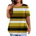 thumbnail image 1 of Patlollav Plus Size Tops For Women Short Sleeve Round Neck Tee Loose Fit Tunic Summer Shirts L-Xxxxxl, 1 of 6
