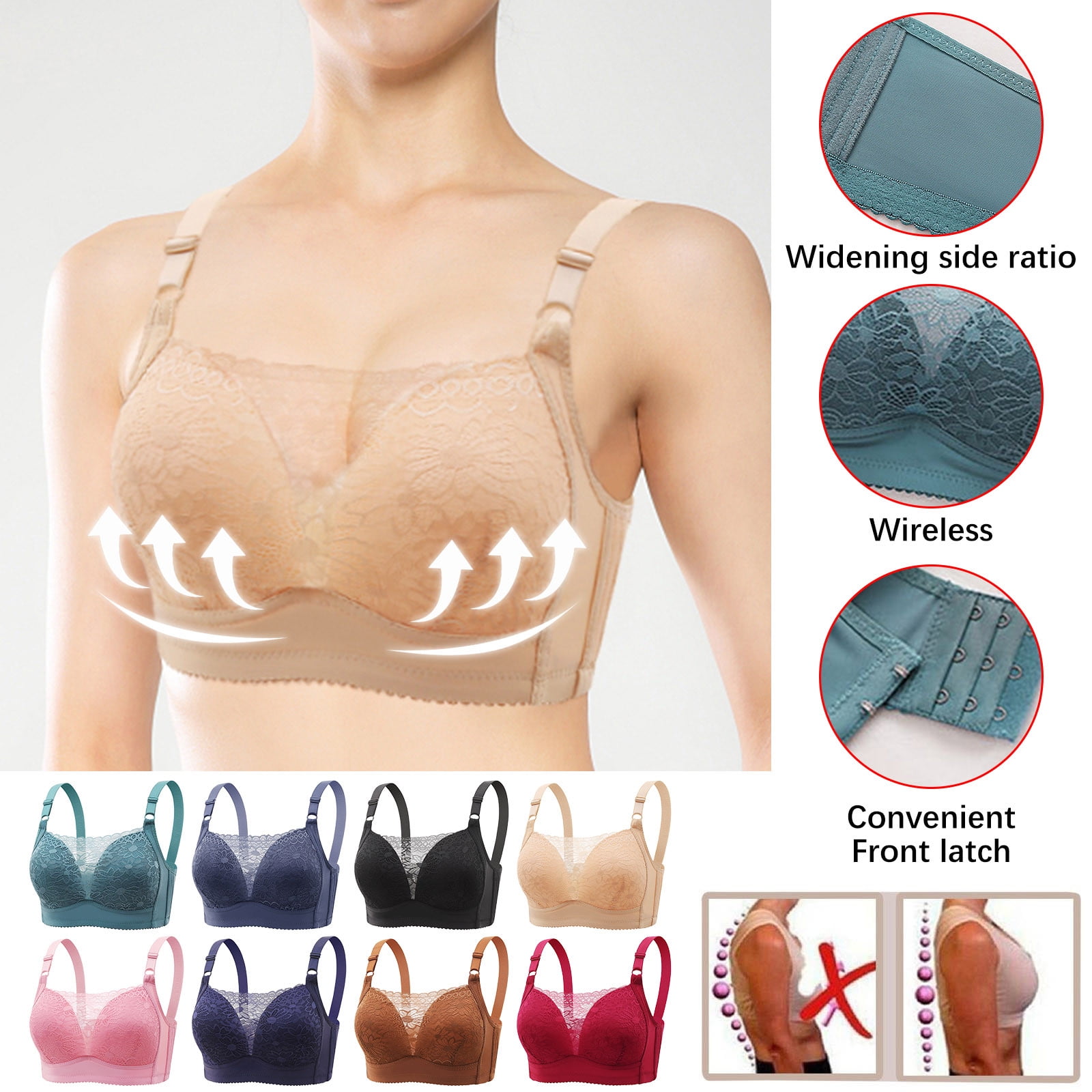 Patlollav Woman Plus Size Clearance Bras Comfortable Breathable Bra Lingerie