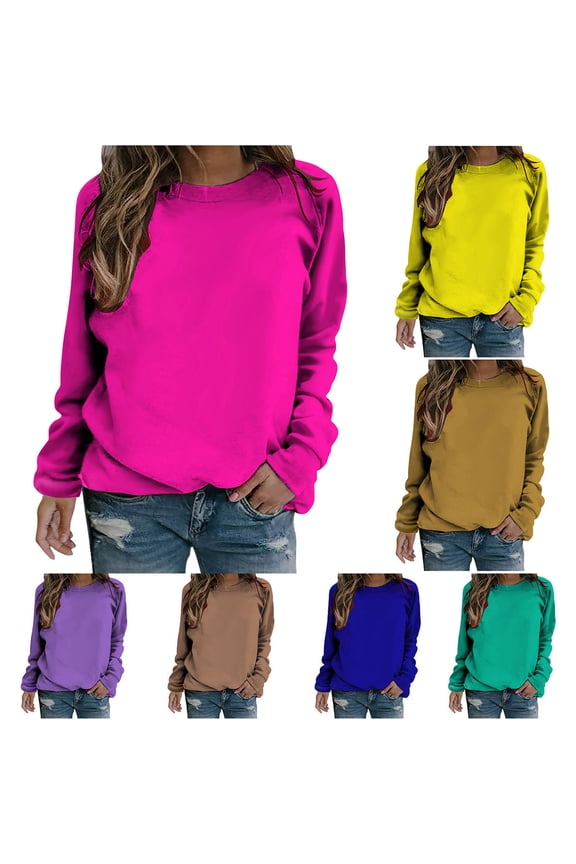 Pntutb Women Winter Sweatshirts,Ladies Long Sleeve Loose Tunic Tops