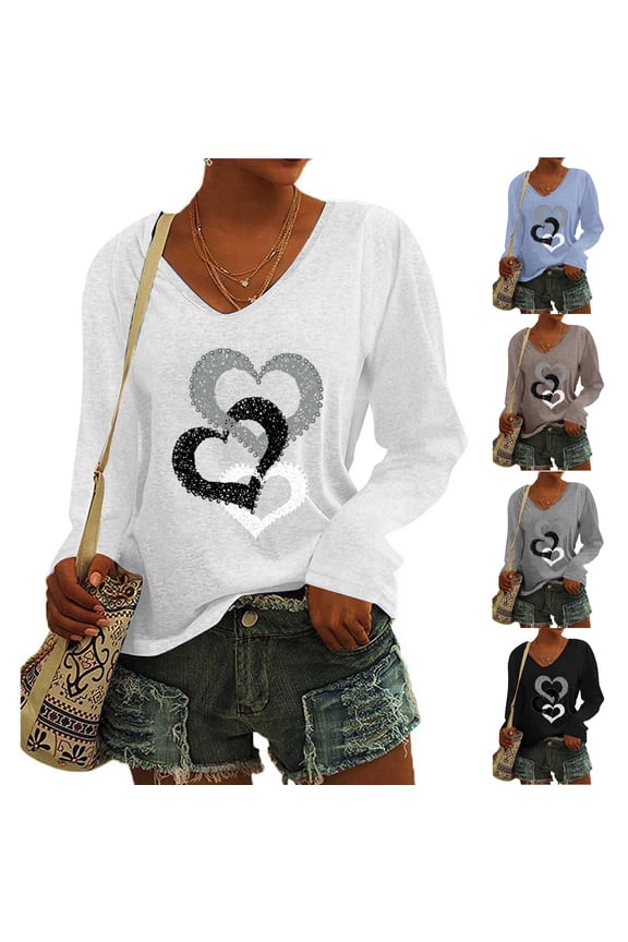 Pntutb Womens Long Sleeve T Shirt,Ladies Casual Pullover Tops