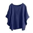 thumbnail image 1 of Patlollav Pntutb Womens Shirts,Ladies Short Sleeve Solid Casual Pocket Tops, 1 of 6