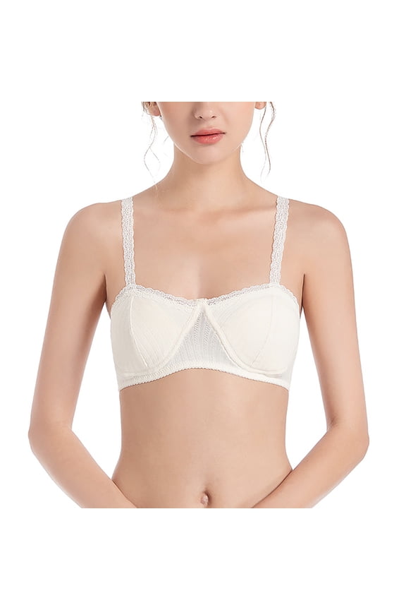 Rimless Bra Thin Cup Girl Sexy Comfortable Lace Underwear