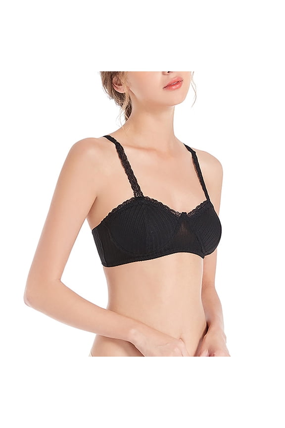 Rimless Bra Thin Cup Girl Sexy Comfortable Lace Underwear