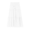 thumbnail image 1 of Patlollav Skrits for Women's Beach Style Solid Color Casual Pleated Ruffled Stretch Waist Tie Skirt, 1 of 6
