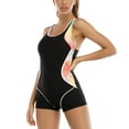 thumbnail image 1 of Patlollav Sports Swimwear Conservative Women Boyleg One Piece Water Aerobic Competitive Bathing Suit, 1 of 6