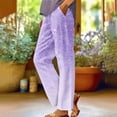 thumbnail image 1 of Patlollav Straight Leg Pants for Women Printed Rolled Casual Pocket Pants, 1 of 6