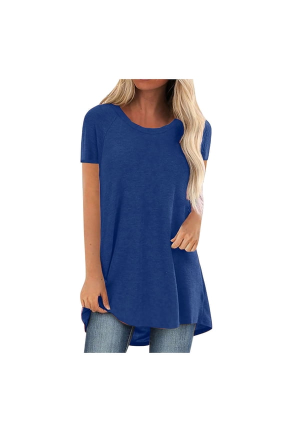 Summer,Womens Plus Size Shirt Short Sleeve T-Shirt Oversize Tops O-Neck Loose Tops