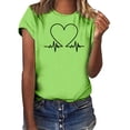 thumbnail image 1 of Patlollav Summer Vacation Tees Womens Work Tops Girls Short Sleeve Blouse Print T-Shirt, 1 of 6