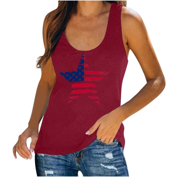 Patlollav Tank Top for Women Under $10.00, Women Summer Tops Sleeveless Tank Casual Loose Fit Round Neck T-Shirt Tunic Vest