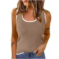 thumbnail image 1 of Patlollav Tank Top for Women Under $10.00, Womens Tank Top Summer Sleeveless Scoop Neck Ribbed Knit Color Block Basic Camis Tee Shirts, 1 of 6