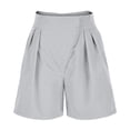 thumbnail image 1 of Patlollav Trendy Shorts Summer Womens Solid High Waisted Wide Leg Casual Pleated Shorts with Pocket, 1 of 6
