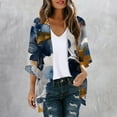 thumbnail image 1 of Patlollav Up to 65% off Fall Summer Womens Kimono Cardigan 3/4 Sleeve Printed Casual Tops Blouse with Pocket, 1 of 6